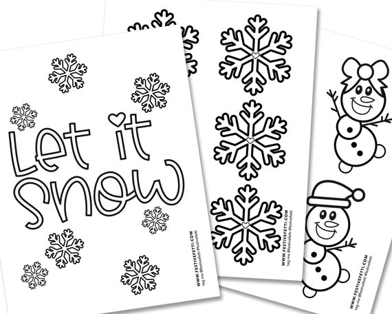 Ice Princess Party Snowflake Coloring Pages Kids Christmas