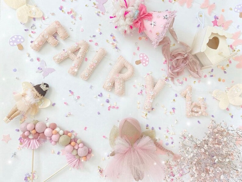 pastel fairy garden birthday party confetti