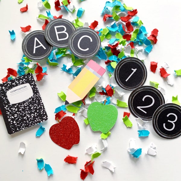 First Day of School Decor, Back to School Decorations, School Confetti, School Apple Decor, Apple Confetti, Back to School Celebration