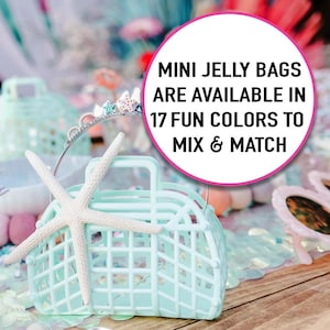 Jelly Purses, Retro Jelly Bags, Beach Party Favors, Summer Favor Bags, Flower Girl Gifts, Birthday Gift Bag, Plastic Basket, Mini Tote