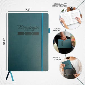The Strategic Planner: Goal and Success Organizer - Undated PU Leather Planner, Weekly Agenda, Manifestation & Vision Journal