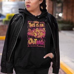 This Is an Outrage Shirt | Funny Fantasy Creature Graphic Tee | Retro Comic Art T-Shirt | Bold Statement Tee | Unique Streetwear Gift