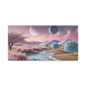 Eden Beyond Stars, Canvas Print  , Wall Art Decor,  Home Décor, Gift for Nature Lovers, Living Room Decoration