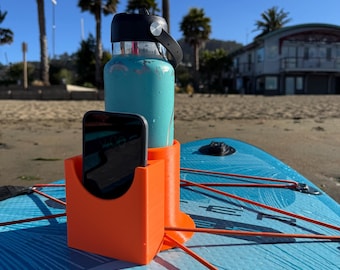 Paddleboard Cup & Phone Holder Combo: SUP, Kayak, Boat Accessories