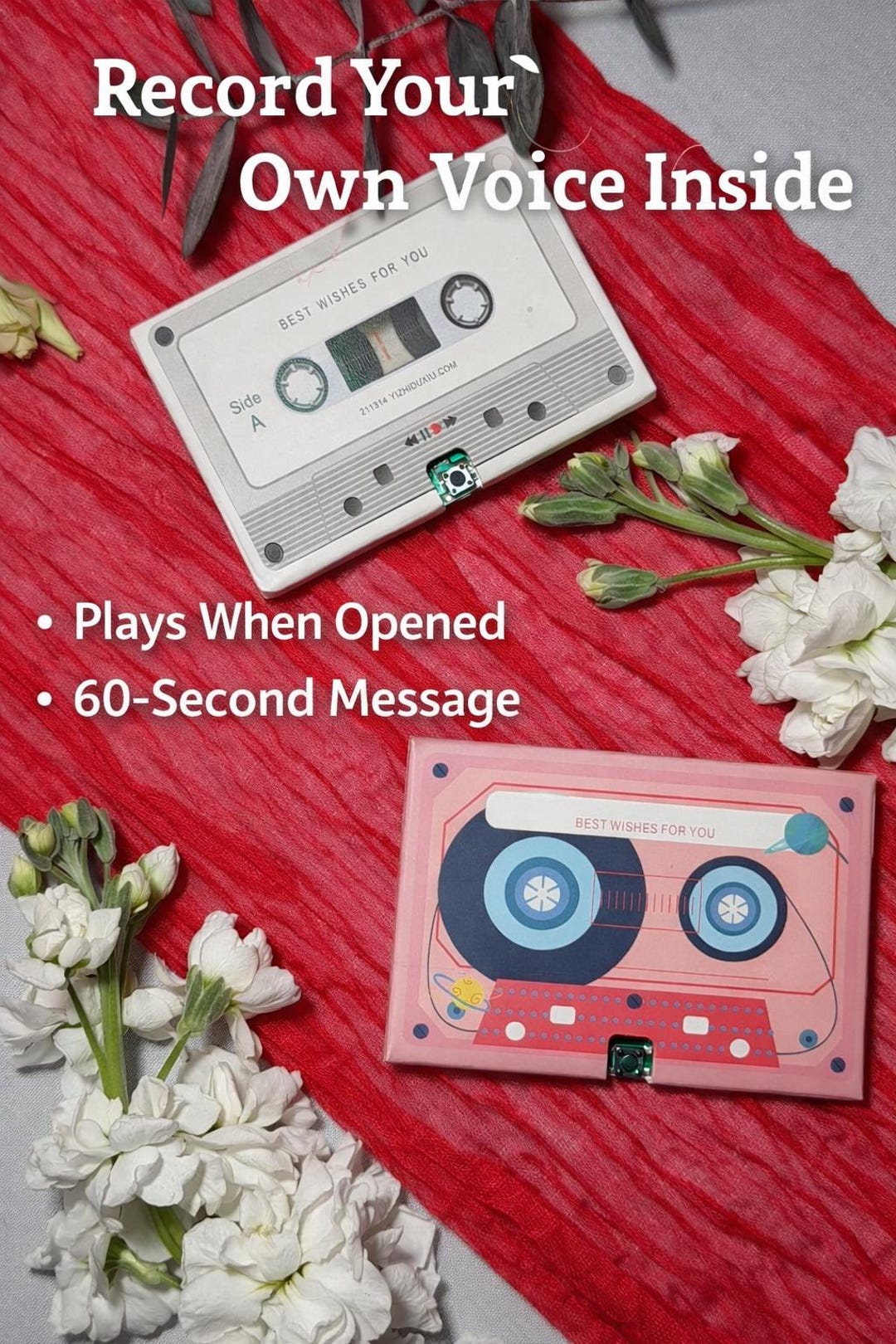 Personalized Audio Card – Recordable 60-second Voice Message Keepsake ...