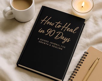 90-Day Healing Journal PDF • Minimal Guided Self-Love Workbook • Breakup Recovery & Shadow Work Prompts • Printable and iPad Friendly