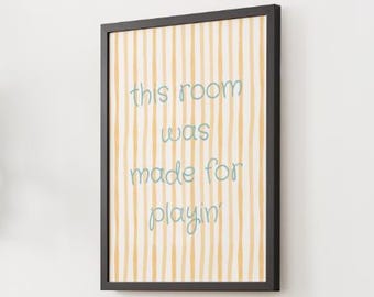 Arte mural para la sala de juegos: decoración infantil original (descarga digital)