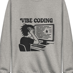 Unisex sweatshirt | Cool design | Perfect for tech lovers | Hate Vibe Coding Unisex Premium Sweatshirt