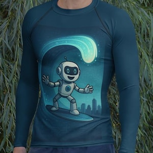 Surfing Robot Rash Guard: Tech Design, UPF 50+ Protection
