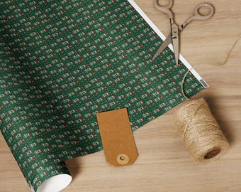 Holiday Robot Wrapping Paper Roll |  Festive Gift Wrap for Tech Lovers