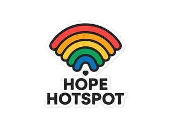 Hope Hotspot Sticker | Positive Vinyl Decal | Good Vibes Laptop Sticker | Waterproof Matte | Minimalist Design
