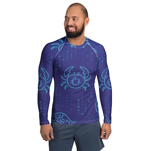 Code Critters Men&#39;s Rash Guard: UPF 50+ Tech Swim Shirt