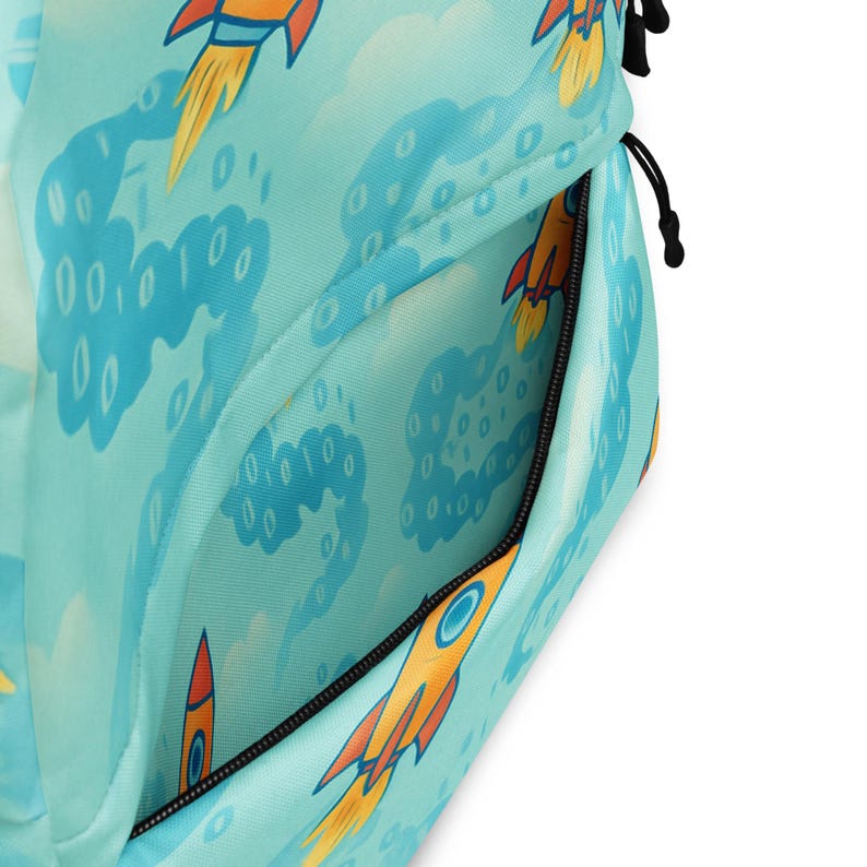 Rocket Code Backpack – Fun Tech-Inspired School Bag with Binary Trail | Back-to-School Backpack for Kids & Teens