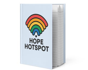 Hope Hotspot Hardcover Notebook | Positive Journal | Good Vibes Stationery | Lined Pages | Mindful Writing Gift