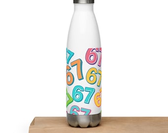 Stainless Steel 67 Water Bottle | Trendy Six-seven Design Gift - Etsy