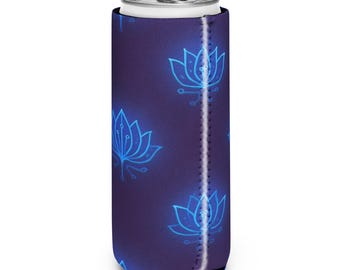 Digital Lotus Dosenkühler: Tech-inspirierte Neopren-Getränkehülle