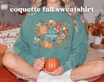 Bluza z okrągłym dekoltem w stylu kokietki na jesień | prezent na jesień