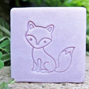 Fox Acrylic Soap Stamp/Cookie Stamp/Clay Pottery Ceramic Stamp/Paper Stamp