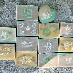 Happiness with Handmade Soap Acrylic Soap Stamp/Cookie Stamp/Clay Ceramics Pottery Stamp image 10