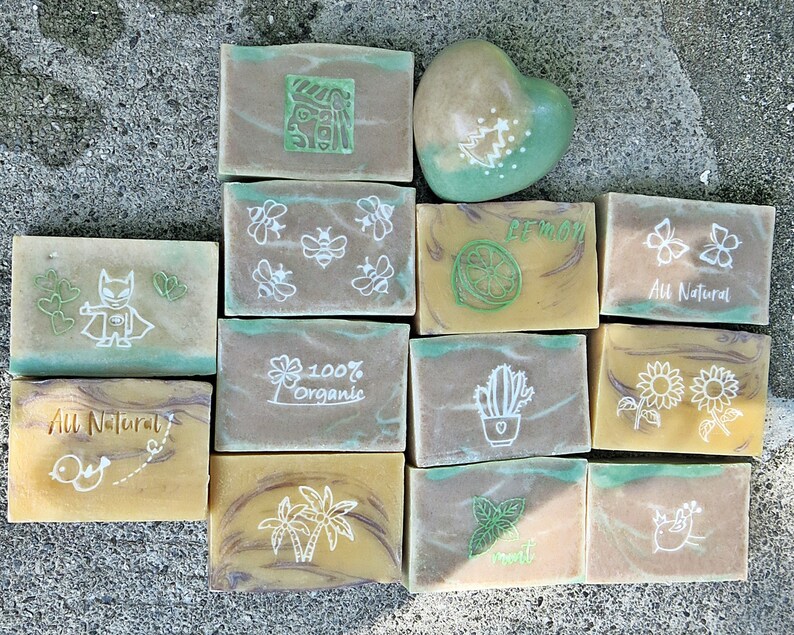 Happiness with Handmade Soap Acrylic Soap Stamp/Cookie Stamp/Clay Ceramics Pottery Stamp image 10