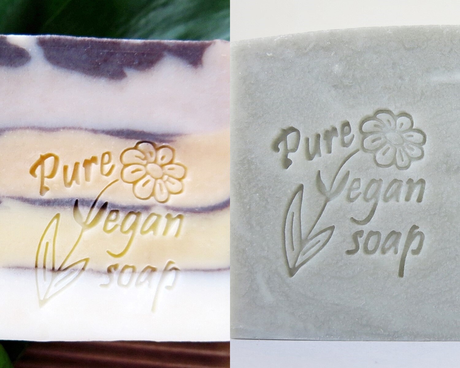 Pure Vegan Soap Acrylic Soap Stamp 