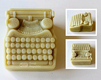 Vintage Typing Machine Silicone Soap Mold / Candle Mold