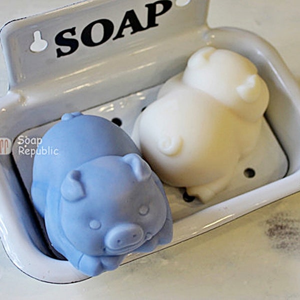 3D Design Sleeping Pig Silicone Soap Mold / Candle Mold