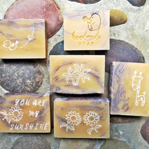 Happiness with Handmade Soap Acrylic Soap Stamp/Cookie Stamp/Clay Ceramics Pottery Stamp image 9