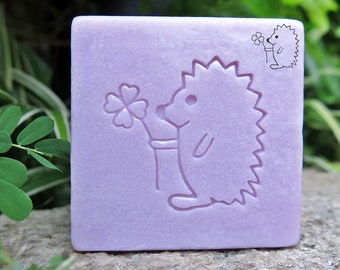 Hedgehog Acrylic Soap Stamp/Cookie Stamp/Clay Pottery Ceramic Stamp/Paper Stamp