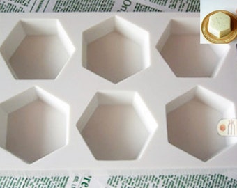 Hexagon Shape 6-cavity Silicone Soap Mold / Candle Mold