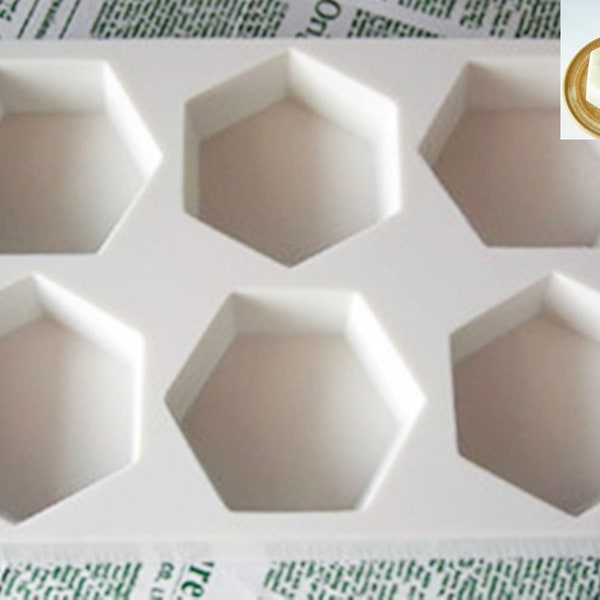 Hexagon Shape 6-cavity Silicone Soap Mold / Candle Mold