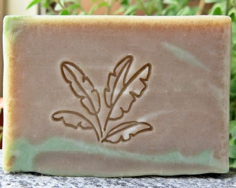 Banana leaves 35x30mm Acrylic Soap Stamp / Cookie Stamp / Clay Ceramics Pottery Stamp/Paper Stamp