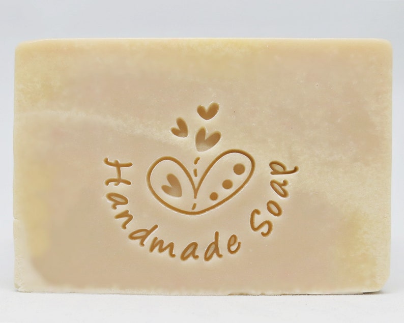 Happiness with Handmade Soap Acrylic Soap Stamp/Cookie Stamp/Clay Ceramics Pottery Stamp image 1