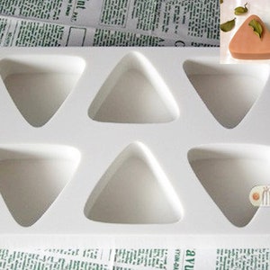 Triangle Shape / 6 cavity / Silicone Soap Mold / Candle Mold