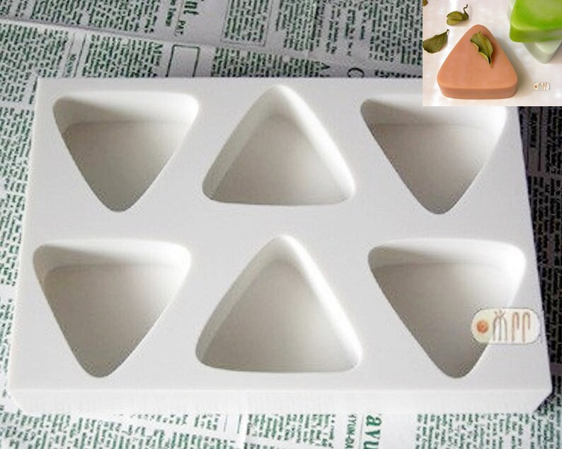 SoapRepublic Triangle Shape / 6 cavity / Silicone Soap Mold / Etsy