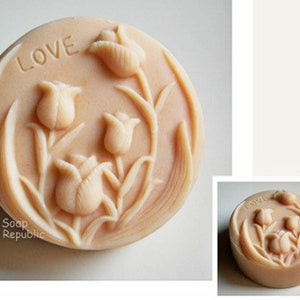 3D Love Heart Shape / You're the key / Tulip Love / Love is in the Air Silicone Soap Mold / Candle Mold image 5