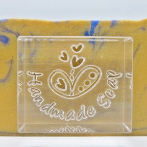 Happiness with Handmade Soap Acrylic Soap Stamp/Cookie Stamp/Clay Ceramics Pottery Stamp image 3