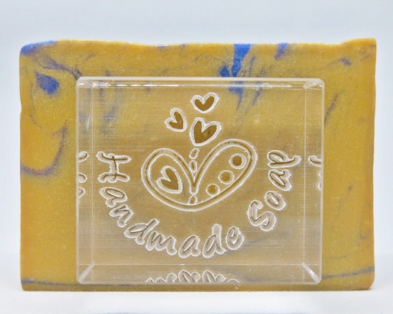 Happiness with Handmade Soap Acrylic Soap Stamp/Cookie Stamp/Clay Ceramics Pottery Stamp image 3