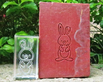 Bear/Bunny Acrylic Soap Stamp/Cookie Stamp/Paper Stamp/Clay Pottery Ceramic Stamp