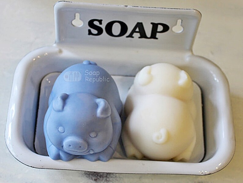 3D Design Sleeping Pig Silicone Soap Mold / Candle Mold Etsy