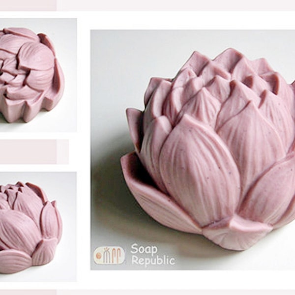 Graceful Lotus Silicone Soap Mold / Candle Mold