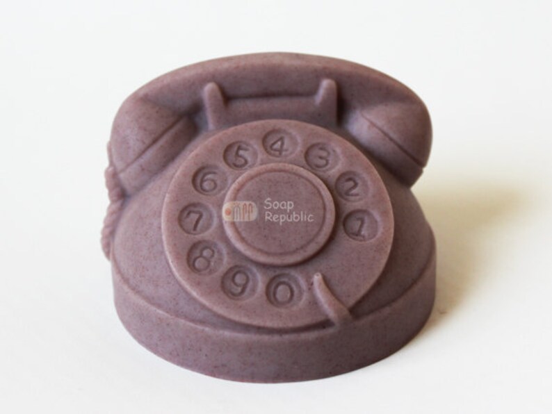 Vintage Telephone Silicone Soap Mold / Candle Mold image 4