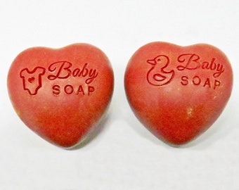 Baby soap+duck/ Baby soap+onesie Acrylic Stamp / Soap Stamp / Cookie Stamp / Clay Pottery Ceramic Stamp/Paper Stamp