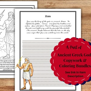Greek Mythology Coloring Book for Kids: 25 Gods & Goddesses (PDF ...