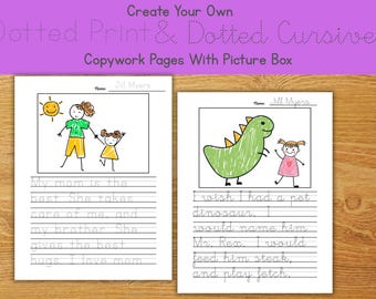 Handwriting Tracing Templates Bundle: Editable Cursive & Print Worksheets