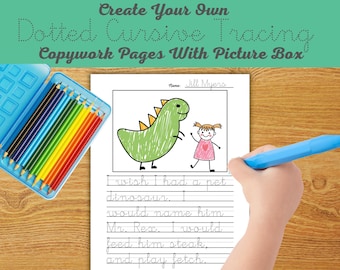 Editable Cursive Handwriting Practice Worksheet: Homeschool Printable (Digital Download