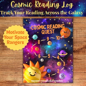 The Cosmic Reading Quest Chart  Read 10 books to unlock your space explorer reward!
