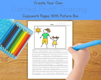 Editable Handwriting Tracing Worksheet: Dotted Font Printing Practice (Printable Template)