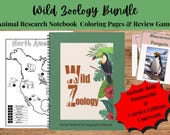 Animals of the World Homeschool Bundle | Zoology Notebook, Coloring Pages & Game (Digital Download)