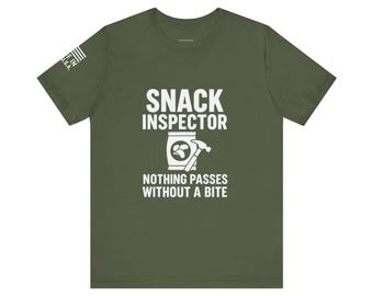 Funny Snack Inspector Unisex Tee - Perfect Gift for Foodies, Snack Lovers, Food Enthusiasts, Birthdays, Holidays, Casual Wear